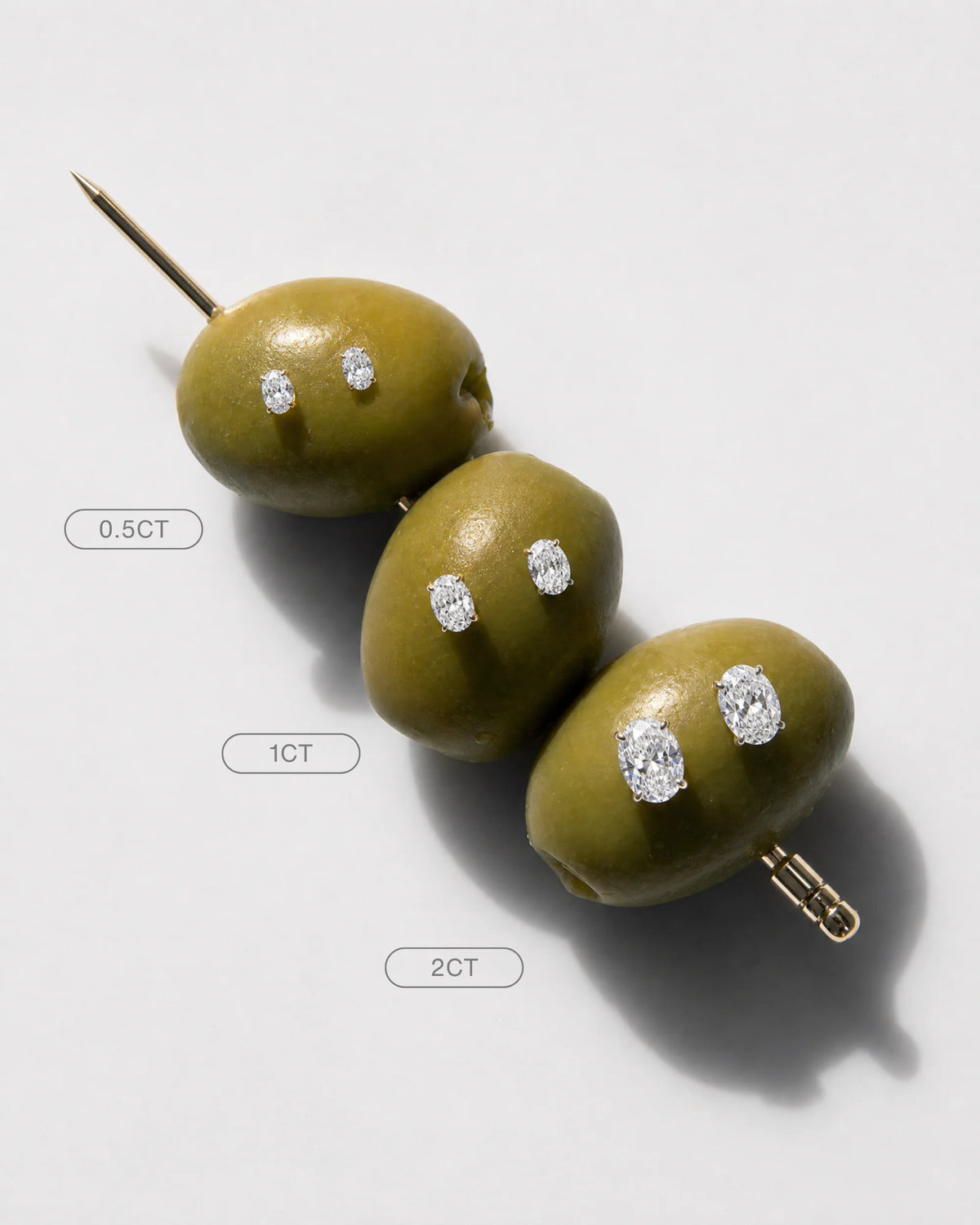 Charlotte Oval Cut Studs | Gold