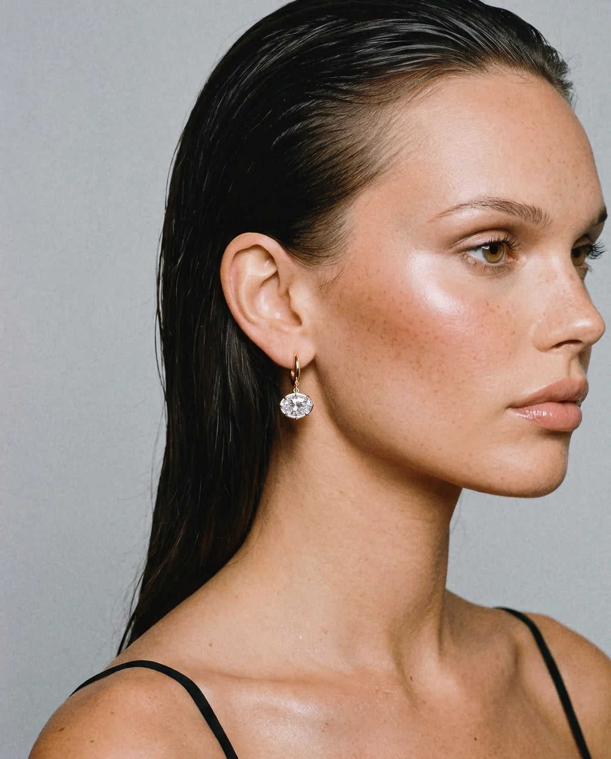 The Hailey Charm Hoop | Silver