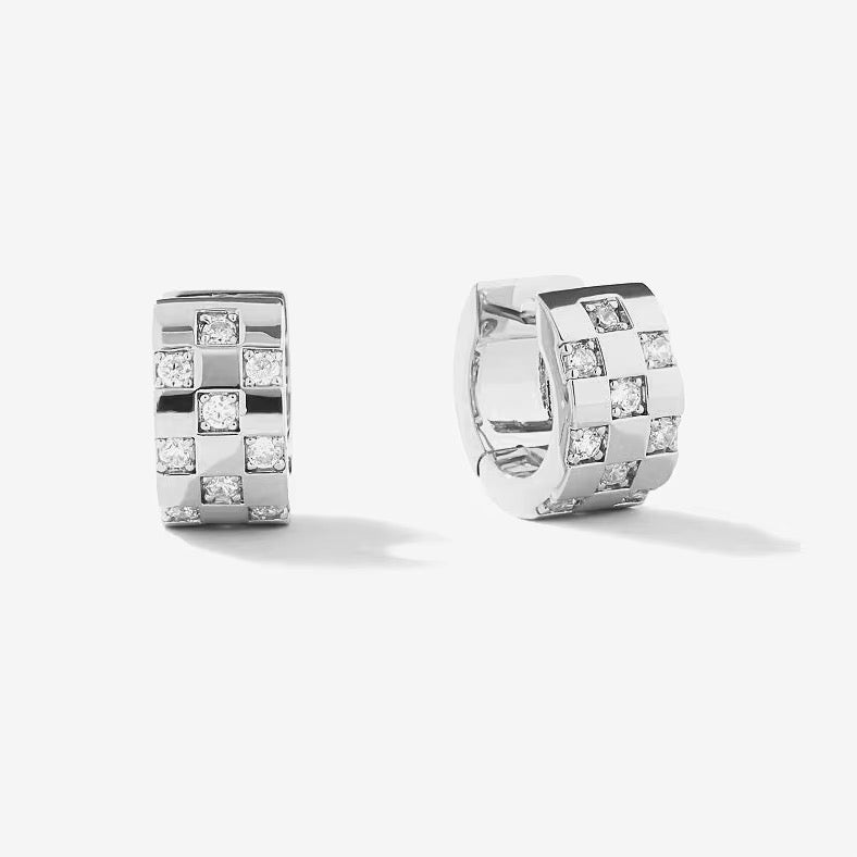 Monaco Hoop Earrings | Silver