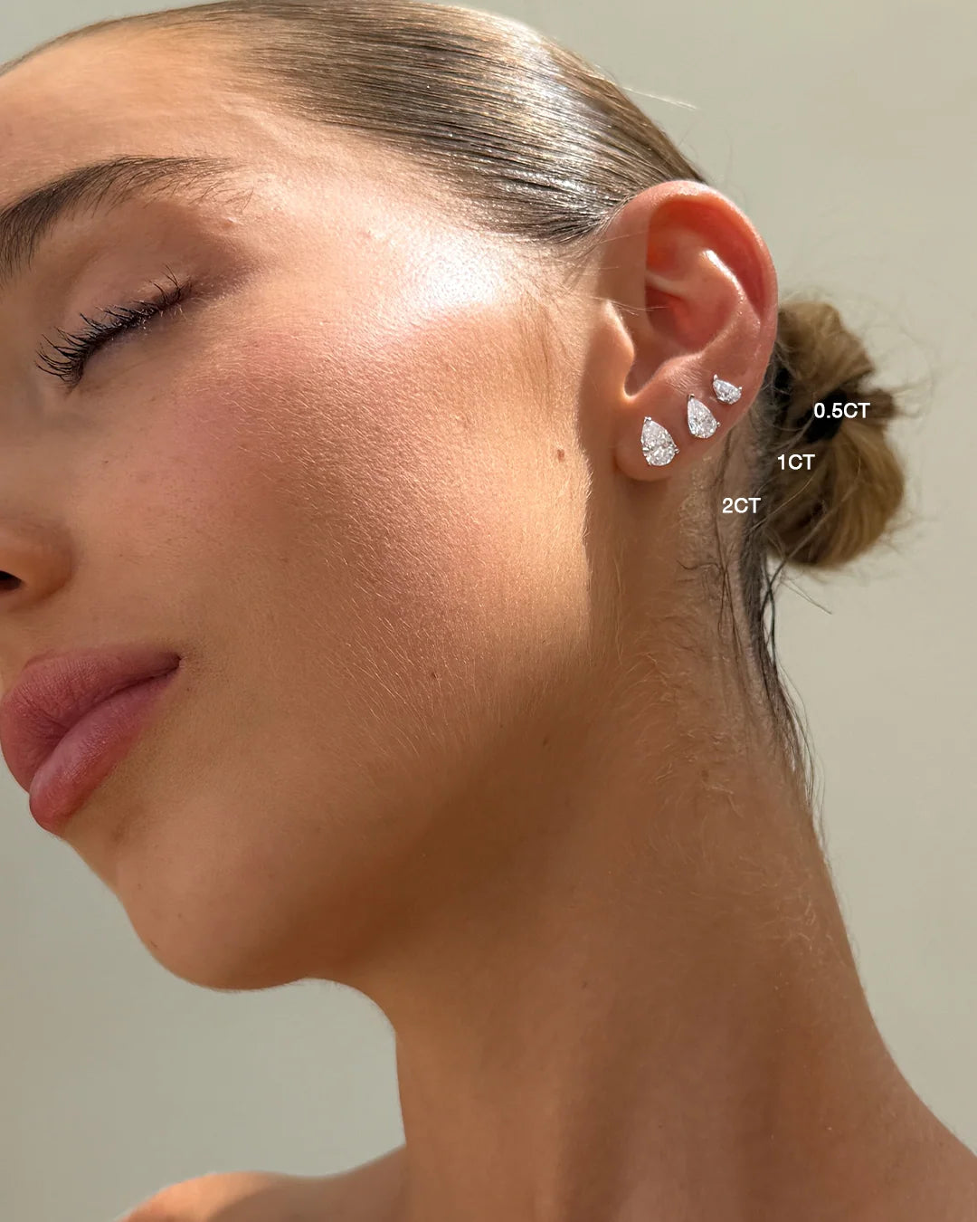 Lou Pearl Cut Studs | Silver
