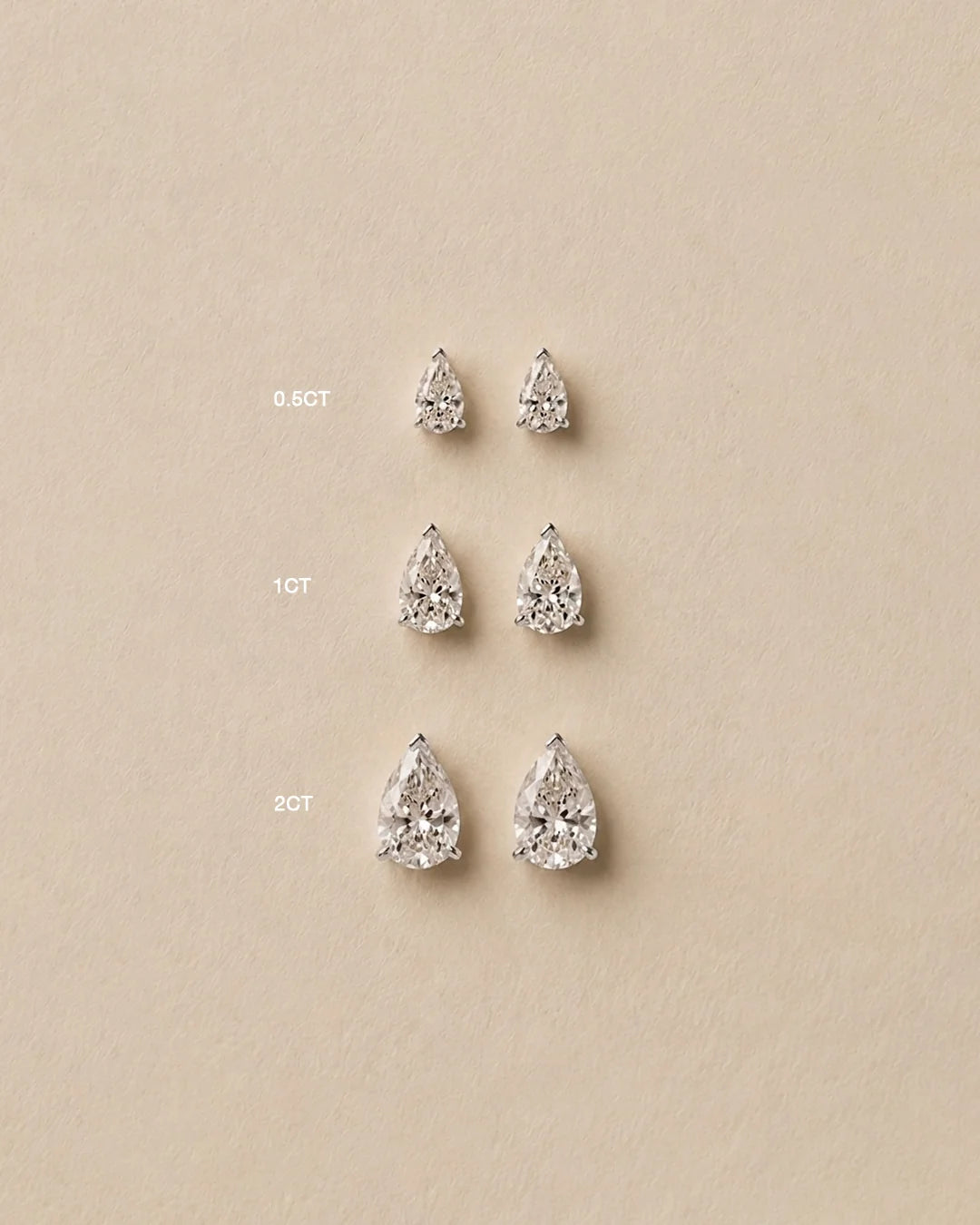 Lou Pearl Cut Studs | Silver