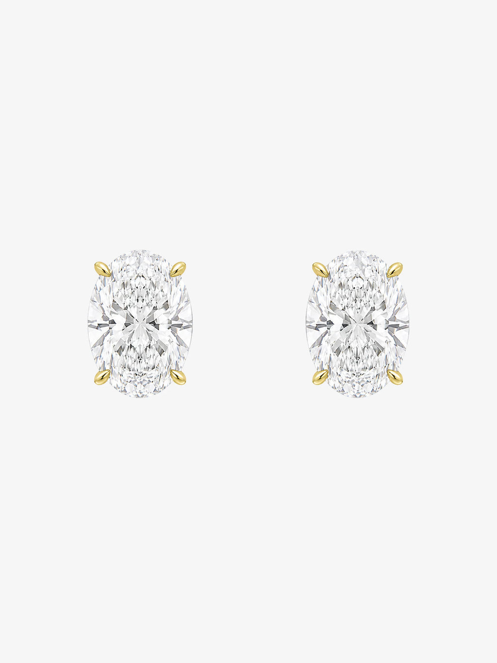 Charlotte Oval Cut Studs | Gold
