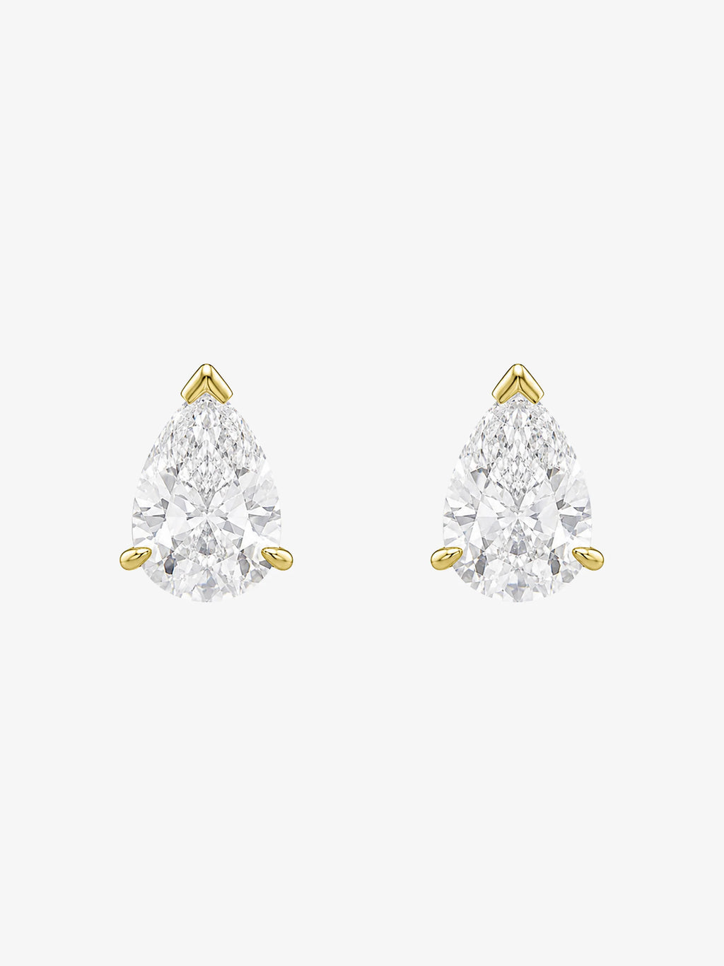 Lou Pearl Cut Studs | Gold