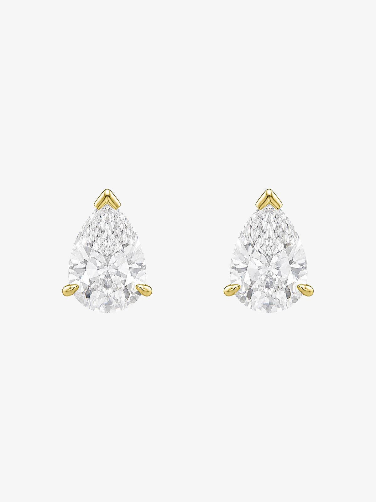 Lou Pearl Cut Studs | Gold