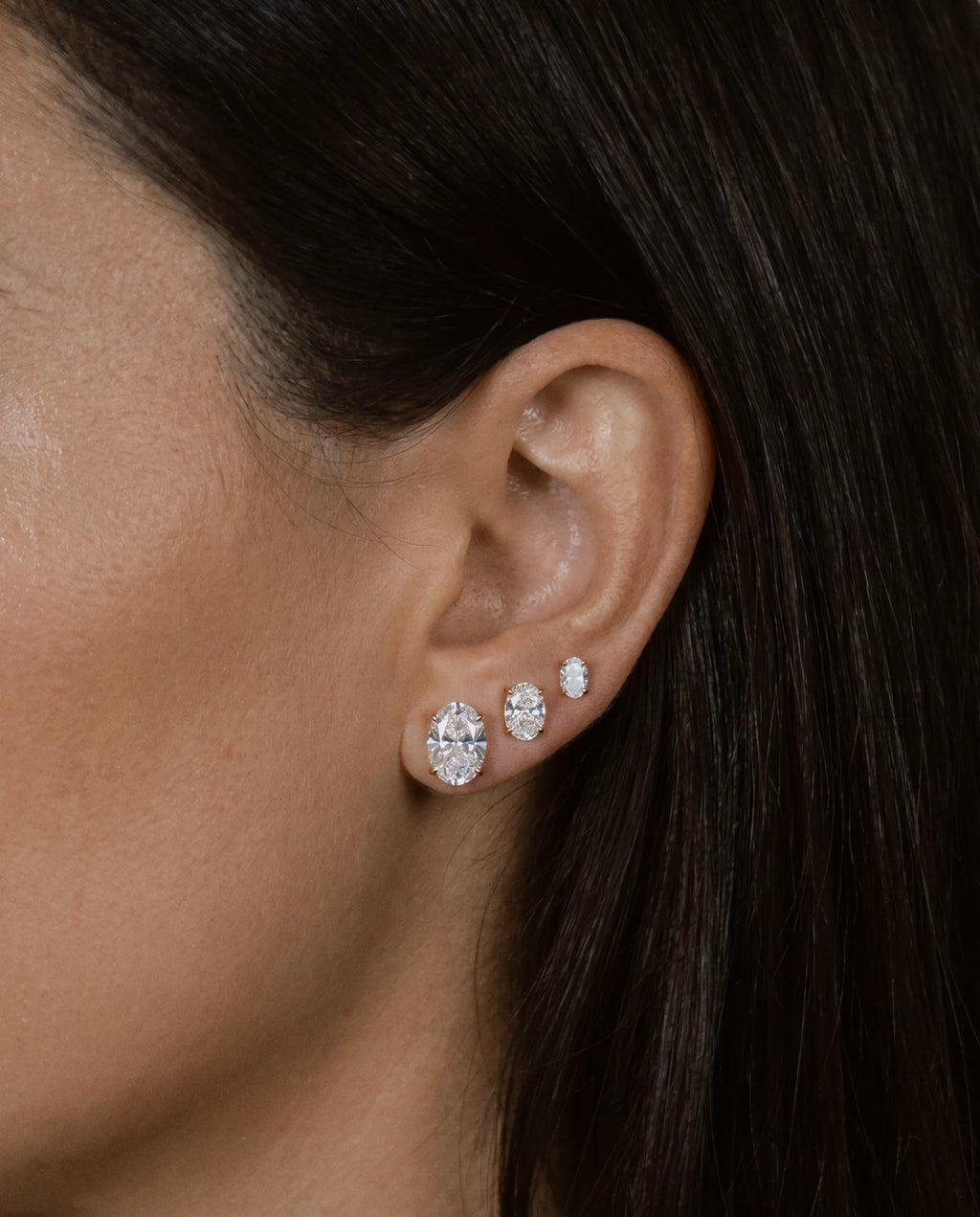 Charlotte Oval Cut Studs | Gold